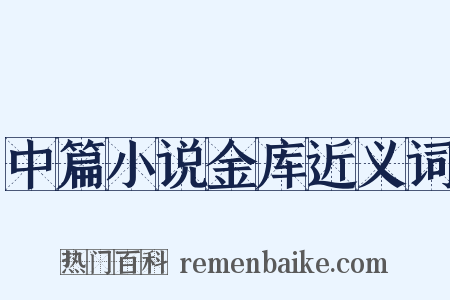 中篇小说金库近义词是什么意思的图片